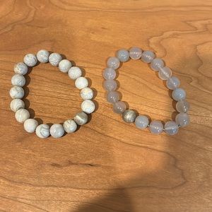 Two unbranded beaded bracelets with gold accent beads. Great add-on item.